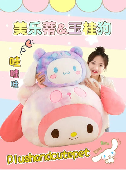 New Sanrio Plush Kuromi Plush Toys Kawaii Cute Cartoon Plush Toys Lovely Anime Pillow Stuffed Doll Kids Girl Toy Birthday Gift