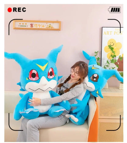 Original Digimon Large Size 75cm Dilu Station Bada Doll Cute Agumon Stuffed Animal Doll  Room Decorations Children Birthday Gift