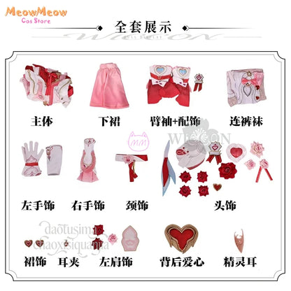 Honkai Impact 3 Elysia Cosplay Costume Set Polyester