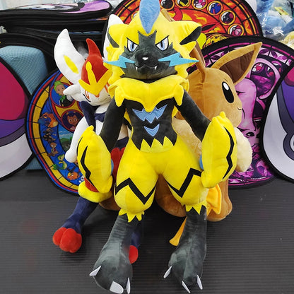 70cm Pokemon Lucario Large Plush Toys Greninja Zeraora Cinderace Glaceon Stuffed Giant Pokémon Eevee Anime Kids Christmas Gift