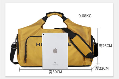 Gym Sports Bag for Men Waterproof Travel Fitness Duffle with Shoe Pocket Shoulder Tote Outdoors Weekend Luggage