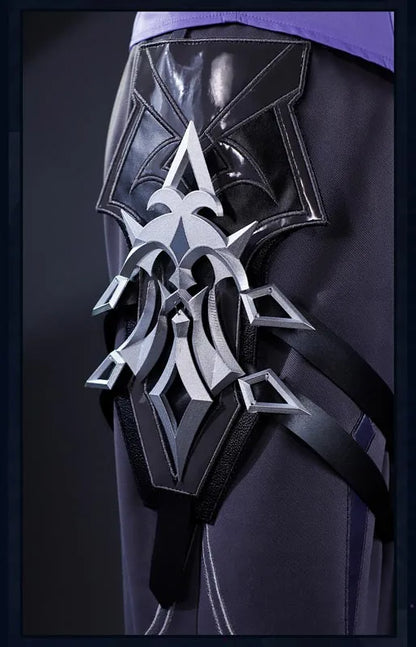 Genshin Impact Kyryll Chudomirovich Flins Cosplay Costume Wig Uniform Outfit Metal Accessory Halloween Party for Women Men Props