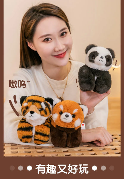 A Panda Doll Lying on Its Wrist in A Lap Lap, A Plush Toy Bracelet in Plush Stuffed Animal Kids Birthday Christmas Gift Stitch