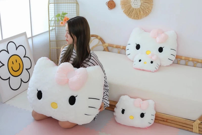 Big Size Hello Kitty Back Cushion Very Soft Sanrio Throw Pillow Sofa Bed Bedside Cushion Home Decor Gifts Girl Washable