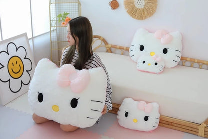 Sanrio Cuddly Hello Kitty Back Cushion Soft Cartoon Pillow Sofa Bed Bay Window Home Decor Pillow Hug Plushies Xmas Gift For Girl