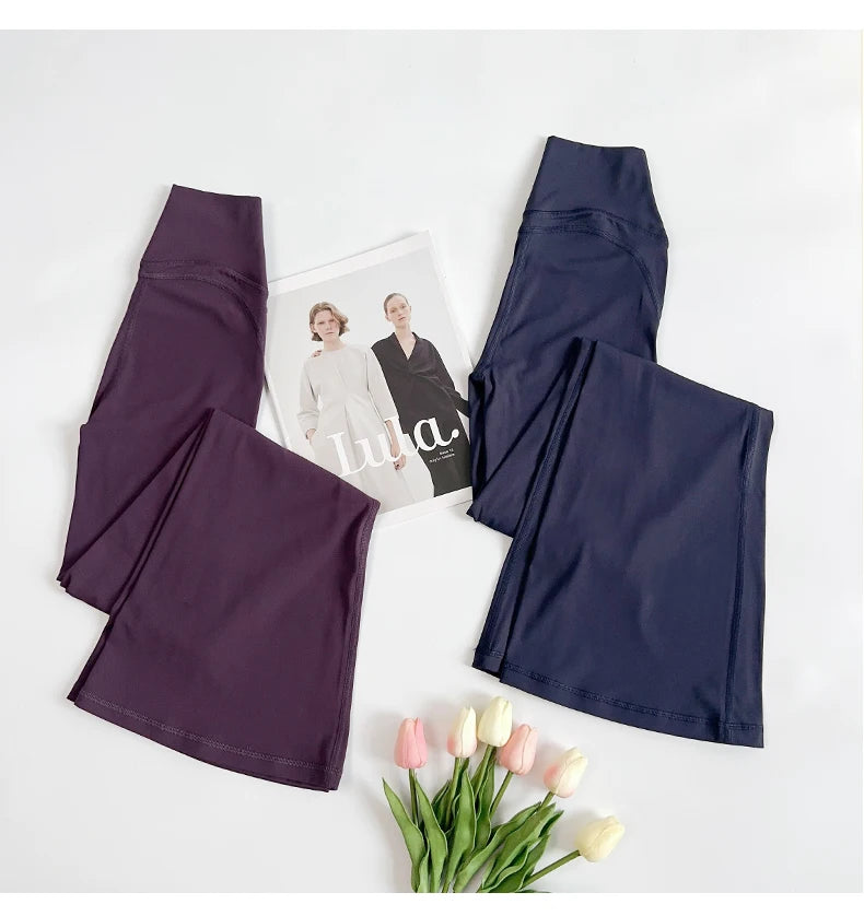 The Codex Women’s High-Waisted Flared Yoga Pants Comfortable Pilates Running Leggings Stylish Gym Trousers