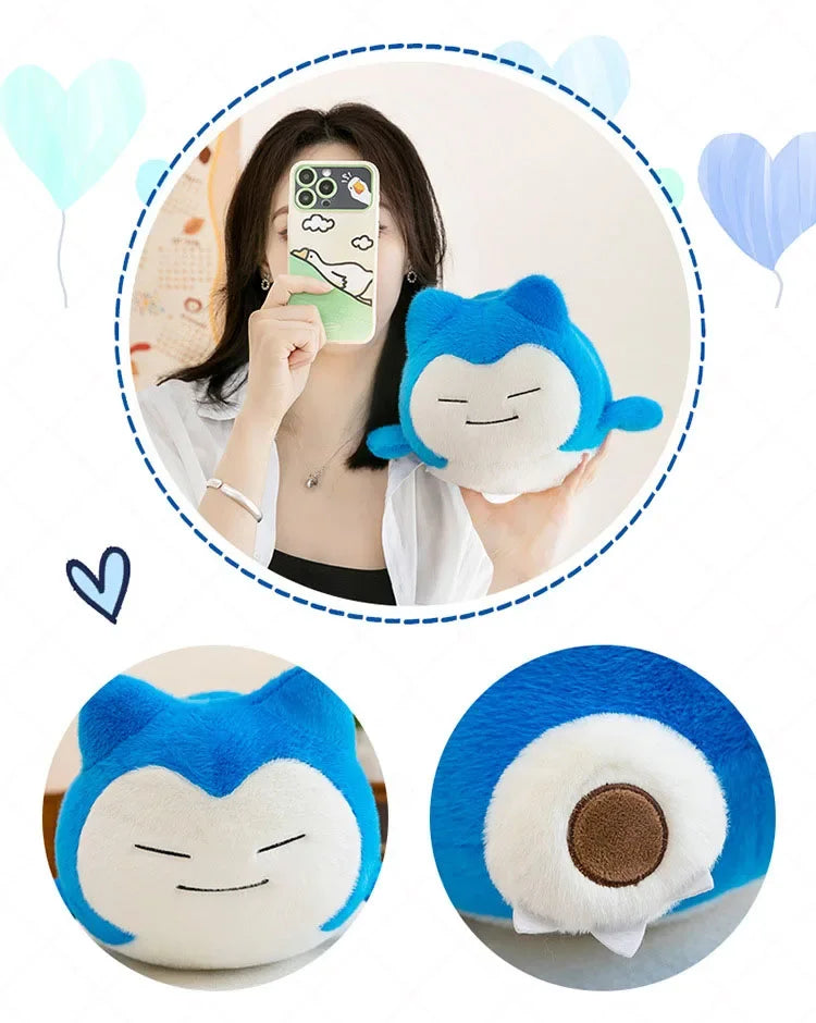 30-65cm Pokemo Snorlax Plush Toy Pillow Cute  Anime Cartoon Snorlax Doll Huge Cushion Sleep Pillow for Kids Birthday Xmas Gift