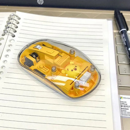 New Disney Wireless 2.4g Transparent Mouse Dual Bluetooth Charging Mute Silent Female Tablet Computer Notebook Office Gift