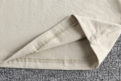 Summer American Retro Short-sleeved O-neck Locomotive Printed T-shirt Men's Fashion Simple 100% Cotton Washed Casual Sport Tops