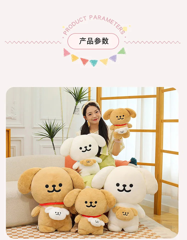45/70cm Big Size Maltese Backpack Cartoon Anime Plush Stuffed Doll Kawaii Room Decoration Plushies Pillow Ornament Children Gift