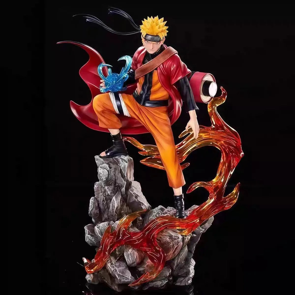 23cm Naruto Anime Figure Uzumaki & Uchiha Sasuke PVC Action Model Statue Desktop Ornament Collectible Toy Gift