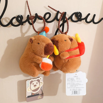 New Arrival Capybara Plushies Xmas Birthday Party Decor Capibara Soft Toys Cute Chips Bag Cake Capybara Stuffed Toy Kids Gift