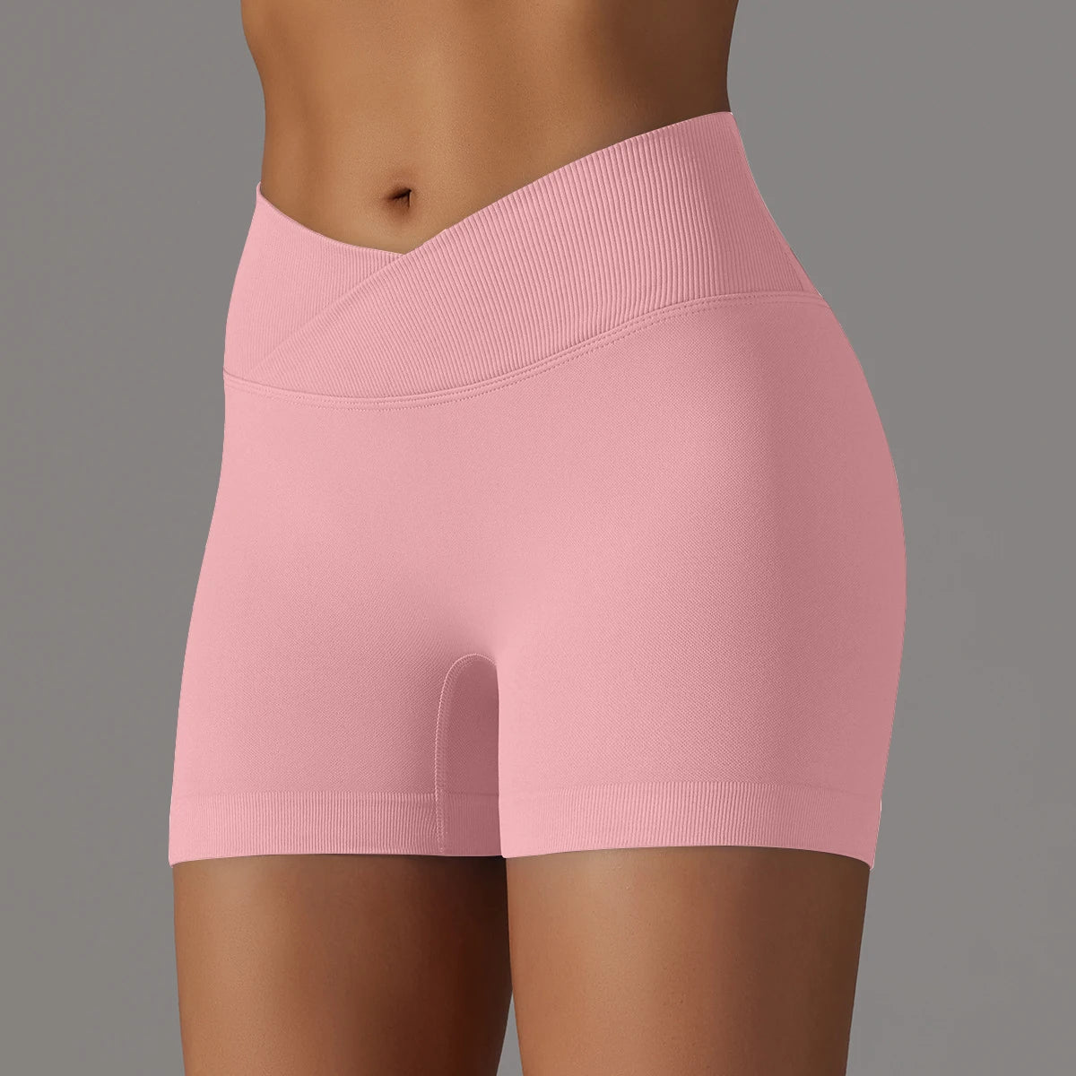 The Codex Summer V-Waist Peach Hip Lifting High Waist Seamless Yoga Shorts Tight Fitting Three Part Running Pants Speed