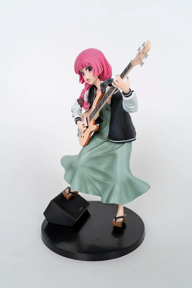 In Stock Kikuri Hiroi Anime Figure BOCCHI THE ROCK! Bassist Kikuri Hiroi Figure 3 Faces PVC Statue Collection Model OrnamentGift