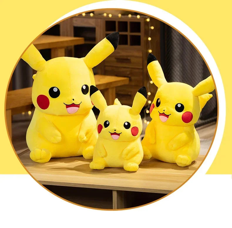 Cartoon Pikachu Plush Toy Lovely Peluche Stuffed Anime Pikachu Doll Kawaii Room Decor Soft Sofa Cushion Pillow Birthday Gifts