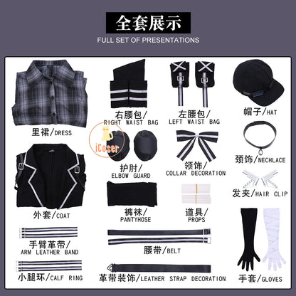 Game Magical Girl Witch Trials Nanoka Kurobe Cosplay Costume Wig Uniform Hat Headwear Halloween Party for Women Girls Carnival