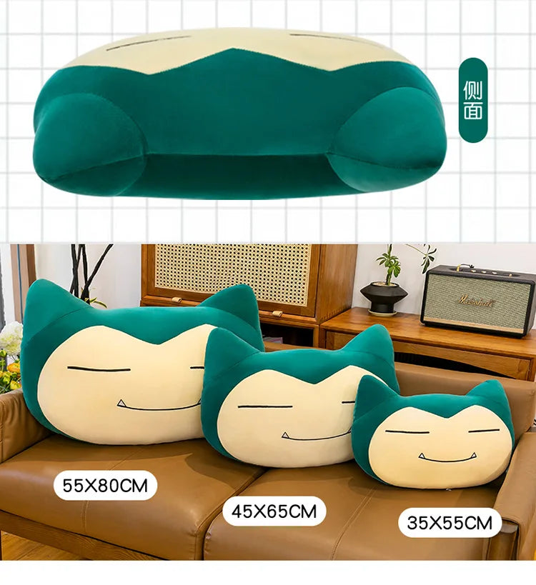 55/65/80CM Big Size Pokemon Snorlax‌ Plushies Kabigon Kawaii Cartoon Anime Plush Bolster Comfortable Soft Doll Children Gift