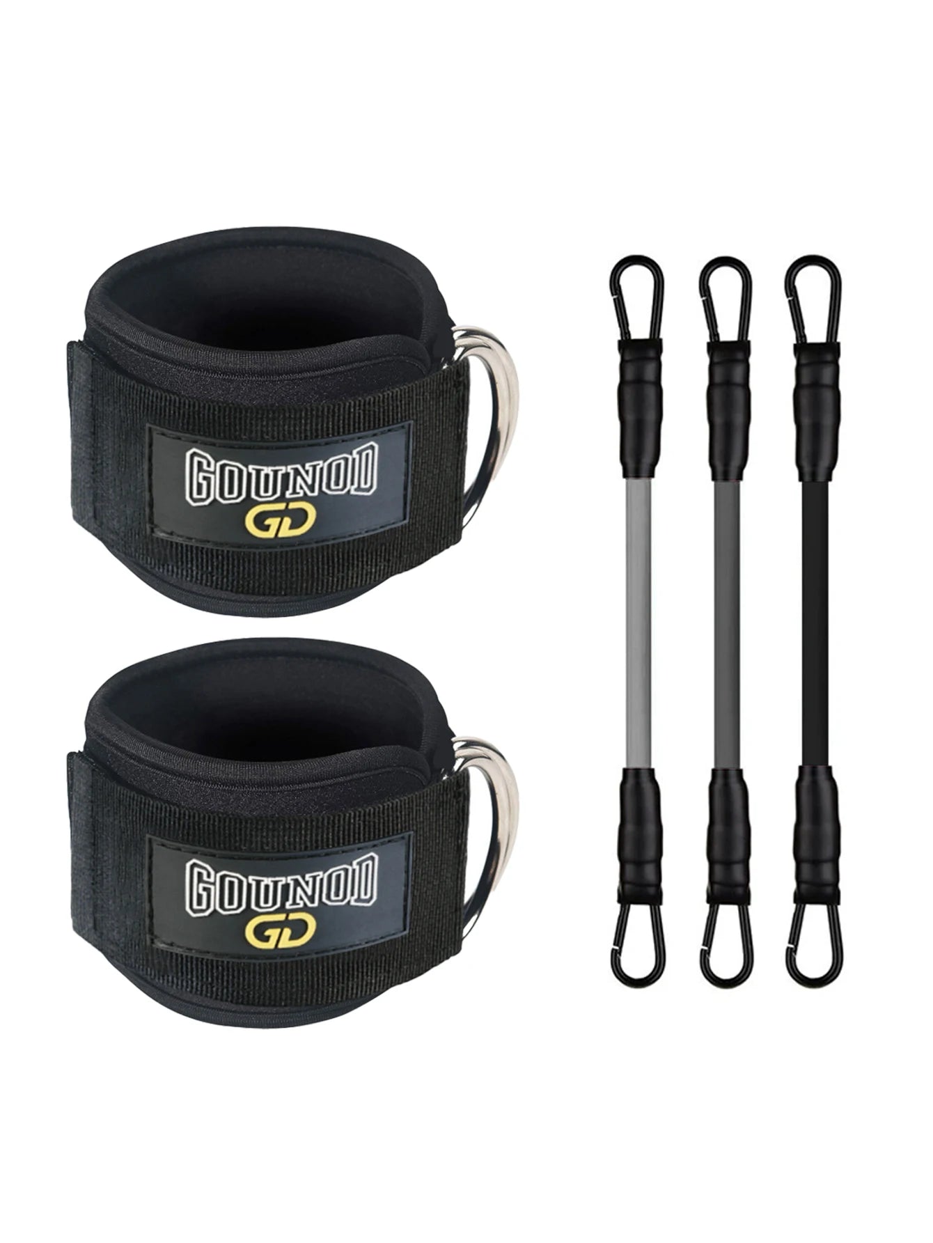 Fitness Ankle Band Padded Double D-Ring Adjustable Weight Leg Training Support 1pc/2pc/3pc