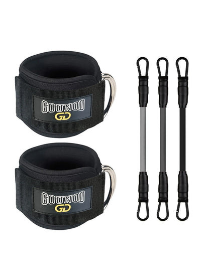 Fitness Ankle Band Padded Double D-Ring Adjustable Weight Leg Training Support 1pc/2pc/3pc
