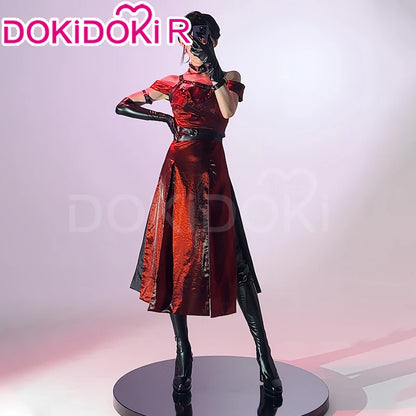 IN STOCK Enchanting Veil Heroine Cosplay Costume Game Love and Deepspace【S-2XL】DokiDoki-R Women Red Dress Shoes Sylus Plus Size