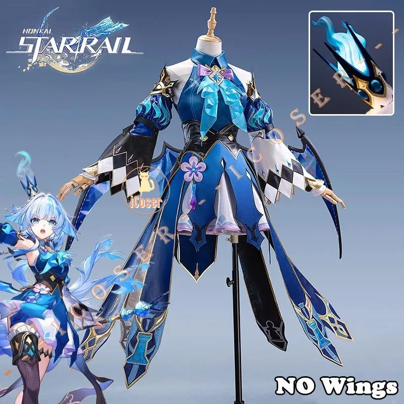 Honkai Star Rail Cerydra Cosplay Costume Wig Dress Uniform Luminous Crown Metal Props Halloween Party for Women Girls Cos iCoser