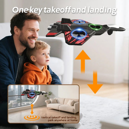 L101 RC Foam Airplane Glider Flying 2.4G With LED Lights EPP Stunt Remote Control Foam Fighter Plane Toys For Kid Gift