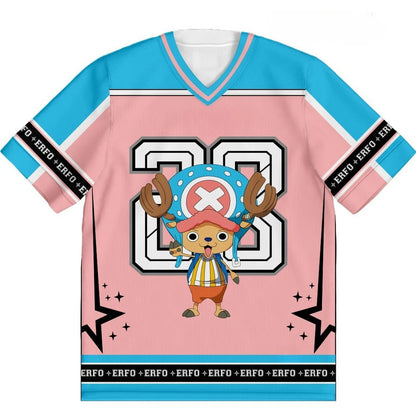 28 Jersey One Piece Tony Tony Chopper Anime Style Kpop Baseball Hockey T-shirt Fashion Streetwear Anime Daily Unisex Tops Tees