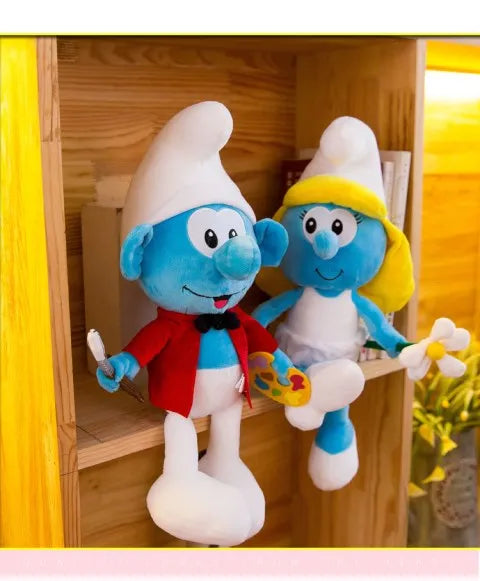New 40cm Cartoon Character Creative Smurf Cute Plush Toy Kawaii Doll Children’s Soothing Toy Birthday Gift Christmas Gift