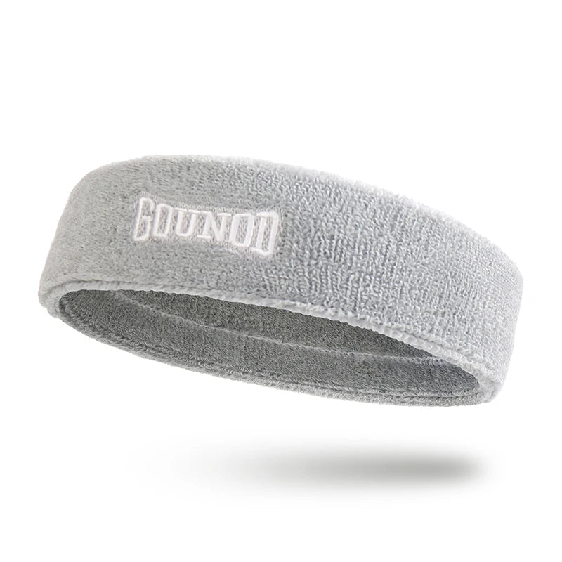 Sports Fitness Cotton Knitted Headband Sweat-Absorbent Breathable Towel for Tennis Badminton Basketball Cycling Running