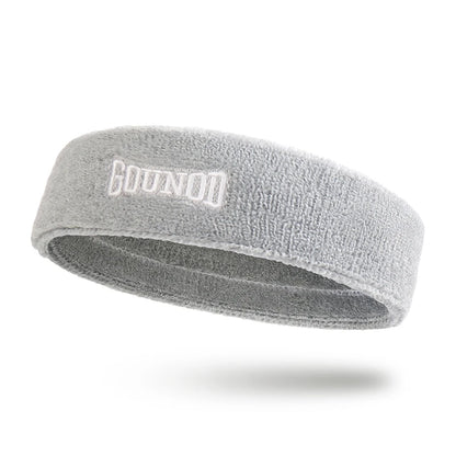 Sports Fitness Cotton Knitted Headband Sweat-Absorbent Breathable Towel for Tennis Badminton Basketball Cycling Running