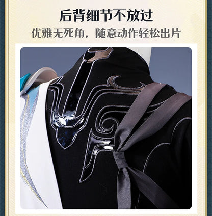 Honkai Star Rail Dan Heng Permansor Terrae Cosplay Costume Wig Uniform Headwear Metal Accessories Halloween Party for Women Men