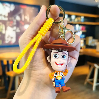 New Kawaii Anime Disney Keychain Toy Story Personalized Variety of Cartoon Doll Keyring Key Chain Car Pendant Kids Toys Gifts