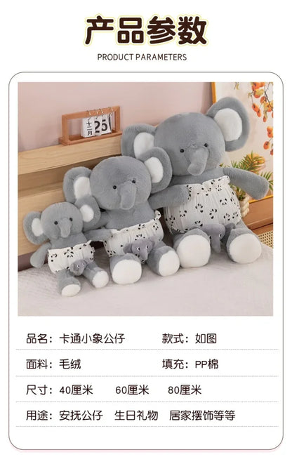 Creative Run Fast Series Plush Toys Cartoon Stuffed Animals Soft Nappies Huggies Elep Cute Wolf Babys Appease Pillow Kid Gifts