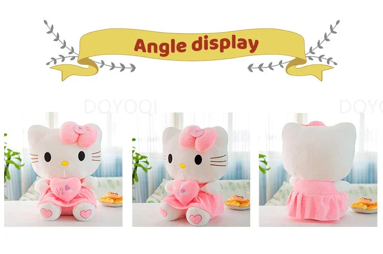 25-55cm Aoger Cute Hello Kitty Plush Stuffed Toys Cartoon Plushie Doll Soft Stuffed Pillow Toys For Children Birthday Xmas Gifts