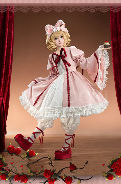 Hinaichigo Cosplay Costume Anime Rozen Maiden Cosplay DokiDoki-SR Women Halloween Cute Pink Lolita Dress