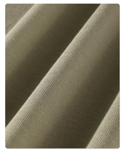 ZODF Summer Men 100% Cotton Solid Oversized Heavyweight 305gsm No-Shrink T-Shirt HY0165