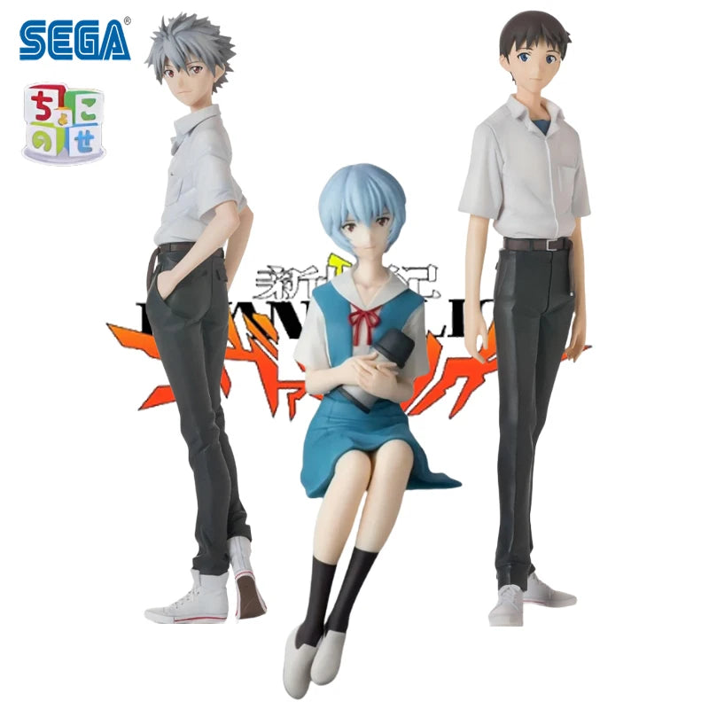 Bandai Evangelion Shinji Ikari Kaworu Nagisa Ayanami Rei 14CM PVC Model