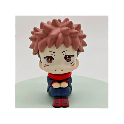 Popular Big Head Cute Anime Jujutsu Posture Figurine Naruto Shippuden Action Figures PVC Q Version Collection Model Toys Gifts
