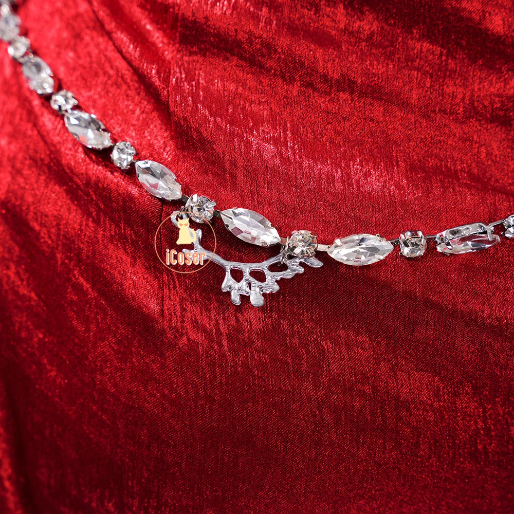 Love and Deepspace MC Cosplay Costume Midnight Waltz Red Dress Heroines New Skin Outfit Sylus Halloween Party for Women Girls