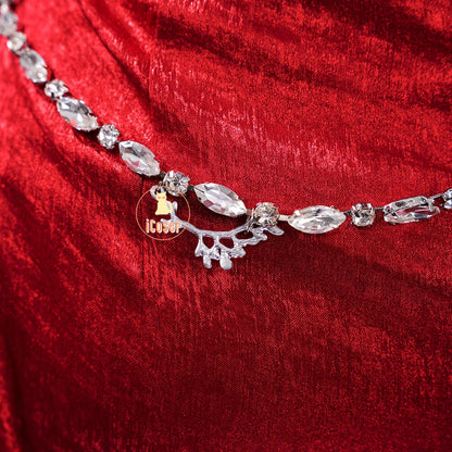 Love and Deepspace MC Cosplay Costume Midnight Waltz Red Dress Heroines New Skin Outfit Sylus Halloween Party for Women Girls