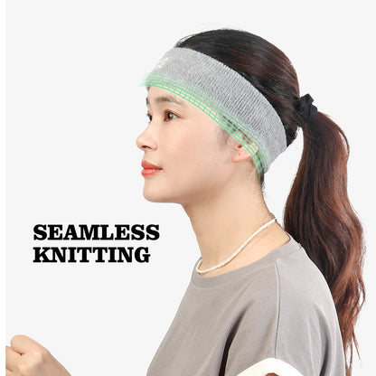 Sports Fitness Cotton Knitted Headband Sweat-Absorbent Breathable Towel for Tennis Badminton Basketball Cycling Running