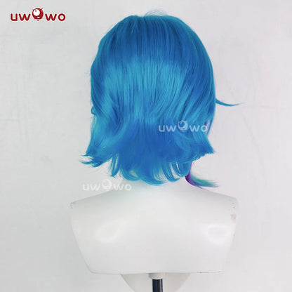 UWOWO Jinx Wig Game LOL: Arcane2 Fractured Jinx Cosplay Costume Wig Long Lace Wig Blue Hair Heat Resistant