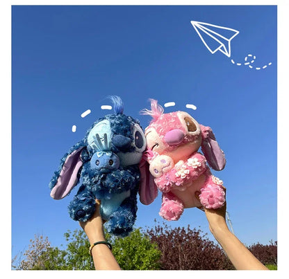 30/85cm Lilo and Stitch Disney Plush Toys Pink Kawaii Scrump Anime Cartoon Plushie Sakura Stich Dolls Soft Stuffed Gift for Kids