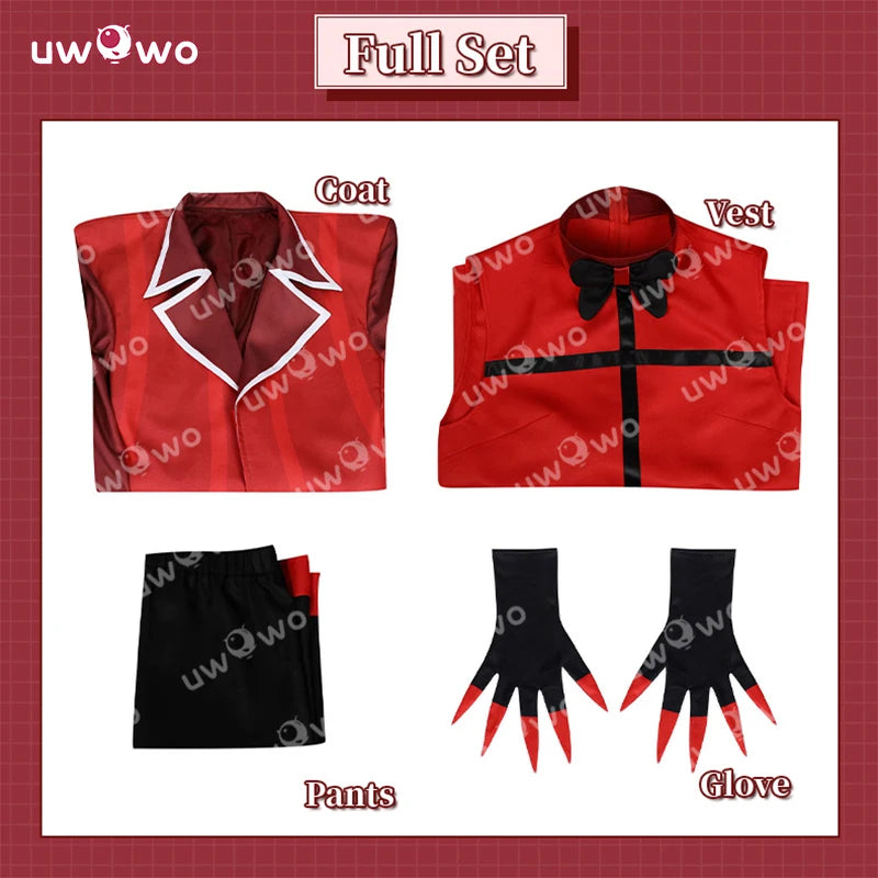 UWOWO Collab Series: Alastor tthe Radio Demon H Hotel Cosplay Costume Red Uniform Anime Costume
