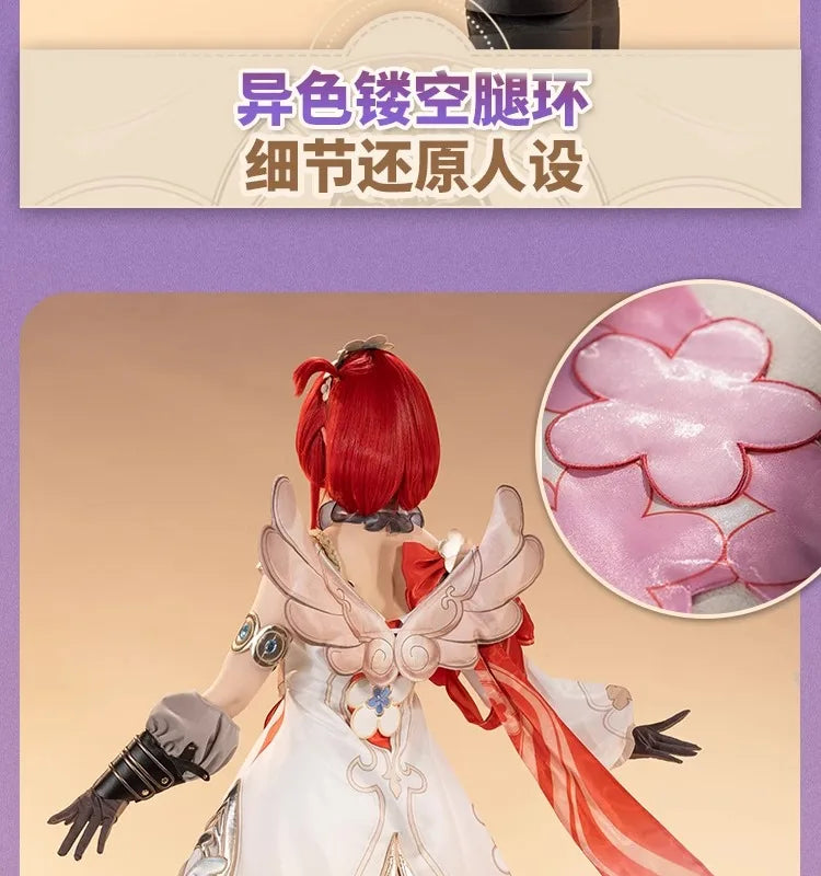 Honkai Star Rail Tribbie Cosplay Costume Wig Dress Uniform Headwear Wings Halloween Party Women Girls Carnival Role Play Props