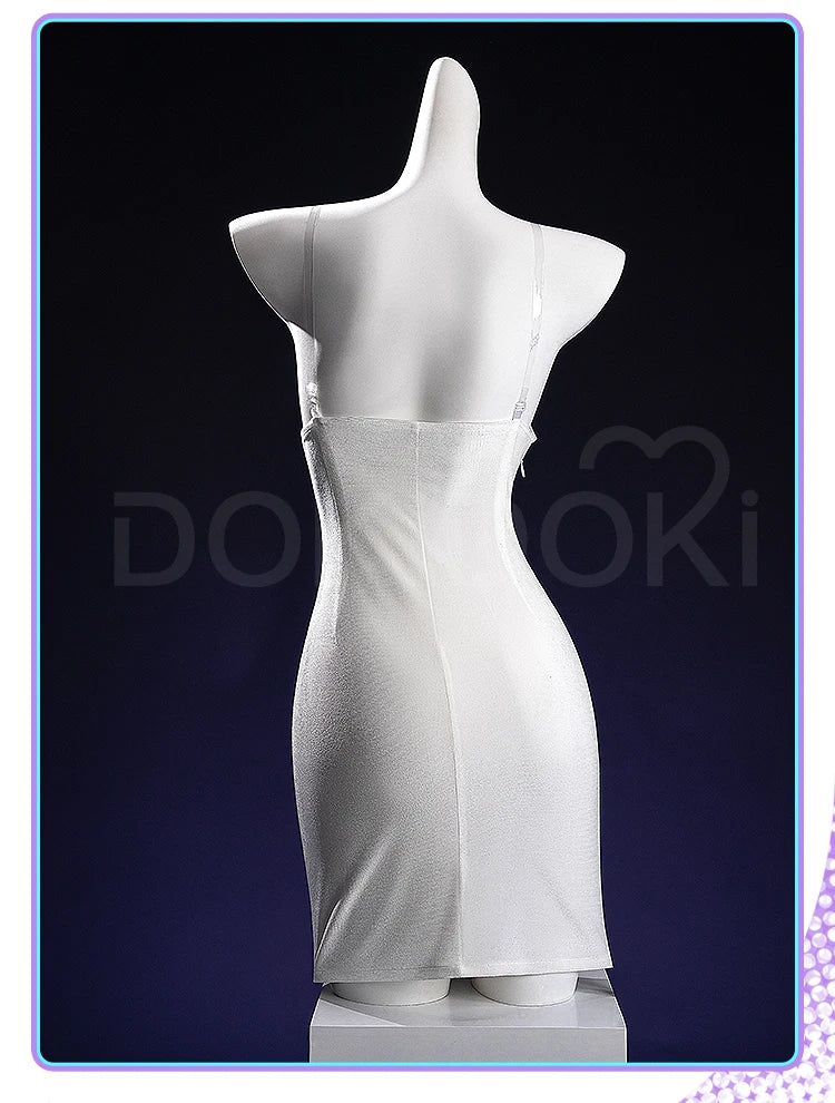 IN STOCK SUA Cosplay Costume Anime Alien Stage Cosplay【S-2XL】DokiDoki-R White Sexy Dress Stage Costume SUA Halloween Plus Size