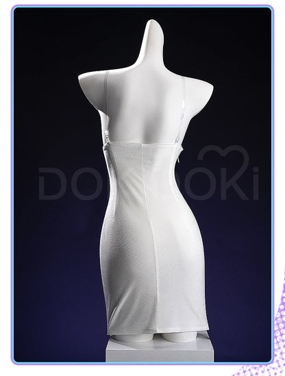 IN STOCK SUA Cosplay Costume Anime Alien Stage Cosplay【S-2XL】DokiDoki-R White Sexy Dress Stage Costume SUA Halloween Plus Size