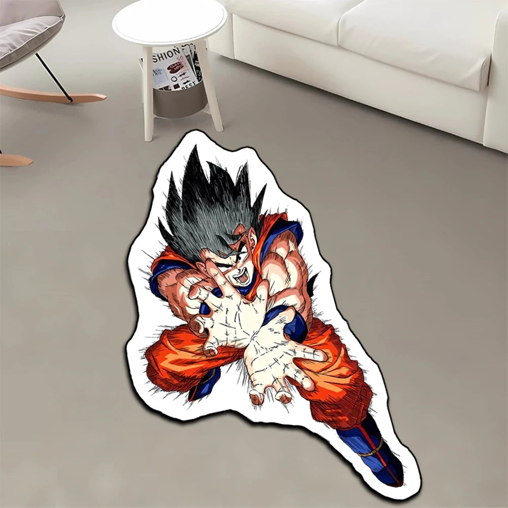 Irregular Rugs Anime Dragon Ball Z Wishing Dragon Goku Super Saiyan 4 Customize Rug Handmade Carpet Area Rug for Home Decor