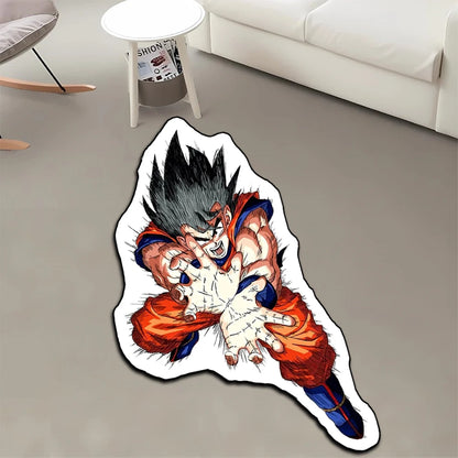 Irregular Rugs Anime Dragon Ball Z Wishing Dragon Goku Super Saiyan 4 Customize Rug Handmade Carpet Area Rug for Home Decor