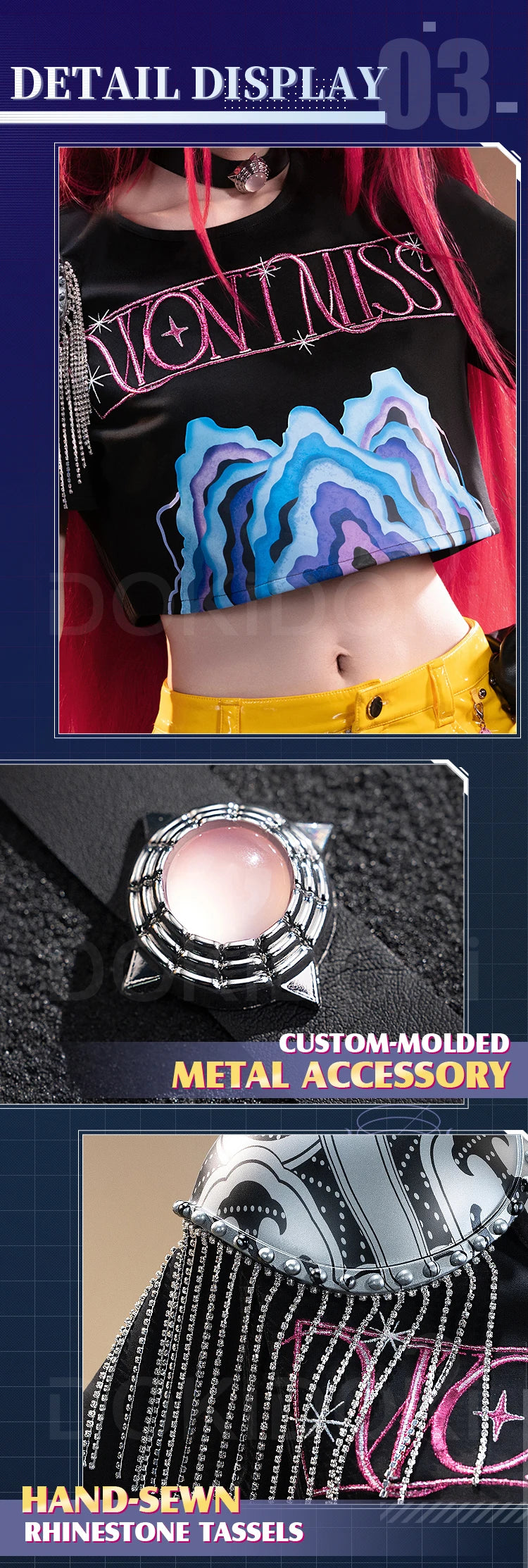 【Last Batch】Rumii Miraa Zoeyy Cosplay Costume Demon【XS-3XL】DokiDoki-SR Yellow Costume Zoeyy Rumii Cosplay Plus Size